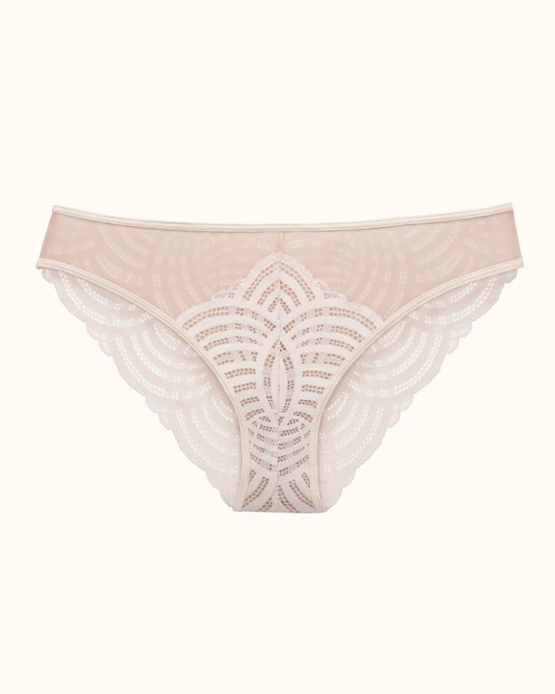 Front of a size LG Deco Lace Bikini Panty in ivory by ThirdLove. | dia_product_style_image_id:251227